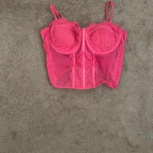 Refuge Fuchsia Lace Bustier